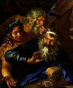 Girolamo Troppa Laomedon Refusing Payment to Poseidon and Apollo USA oil painting artist